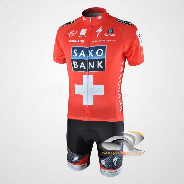 2010 Maillot saxobank mangas cortas